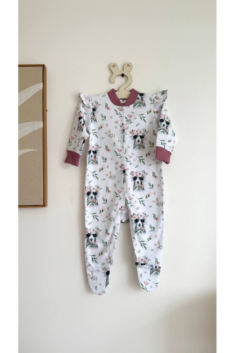 Pyjama Grenouillère bébé en coton 86 (12-18 mois) imprimé Raccoon Pyjama Grenouillère bébé en coton 86 (12-18 mois) imprimé Raccoon