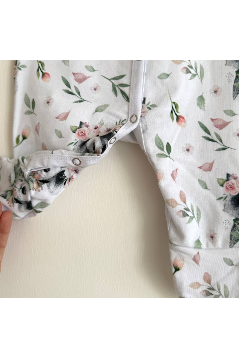 Pyjama Grenouillère bébé en coton 86 (12-18 mois)  imprimé Raccoon
