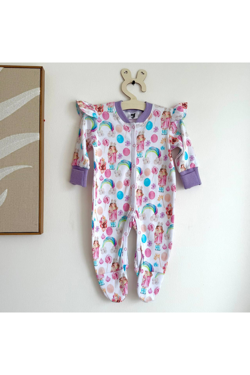 Pyjama Grenouillère bébé en coton 68 (3-6 mois) imprimé poupée