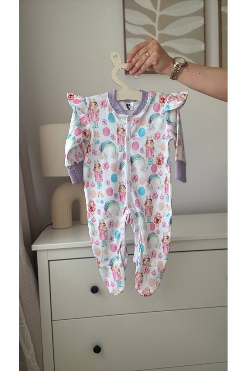 Pyjama Grenouillère bébé en coton 68 (3-6 mois) imprimé poupée