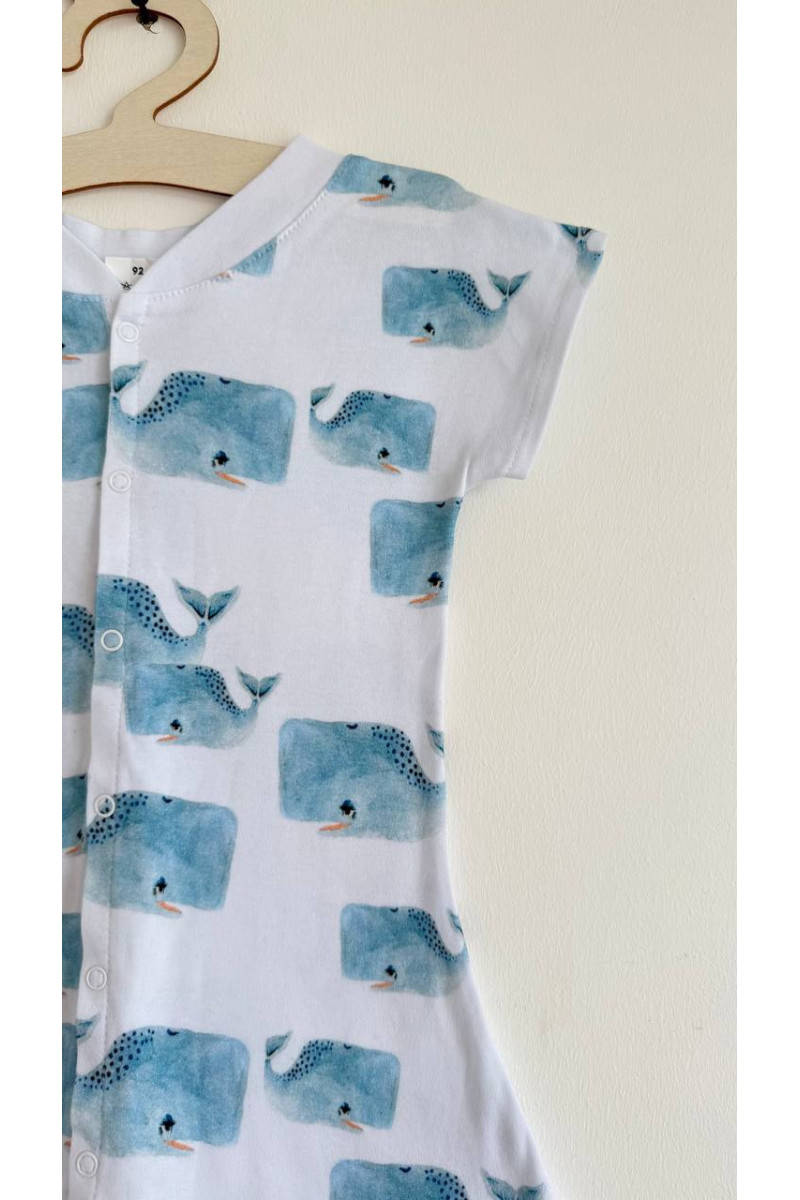 Combi-short Bébé en Coton – Fait Main pour l'Été