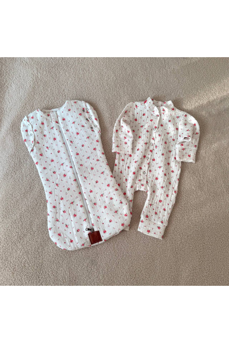 Ensemble gigoteuse bébé TOG 2.5 et pyjama en double gaze de coton Ensemble gigoteuse bébé TOG 2.5 et pyjama en double gaze de coton
