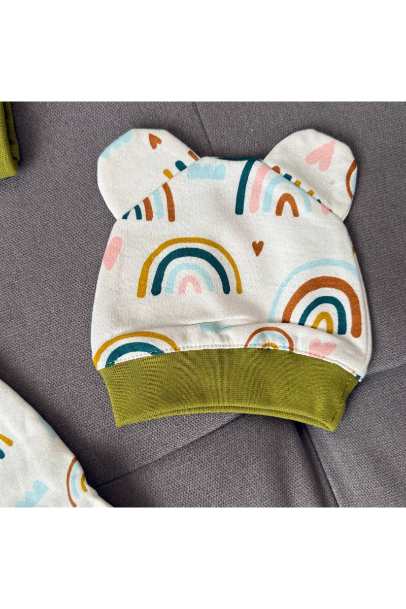 Pyjama bébé chaud  100% coton avec bonnet – Doux, confortable