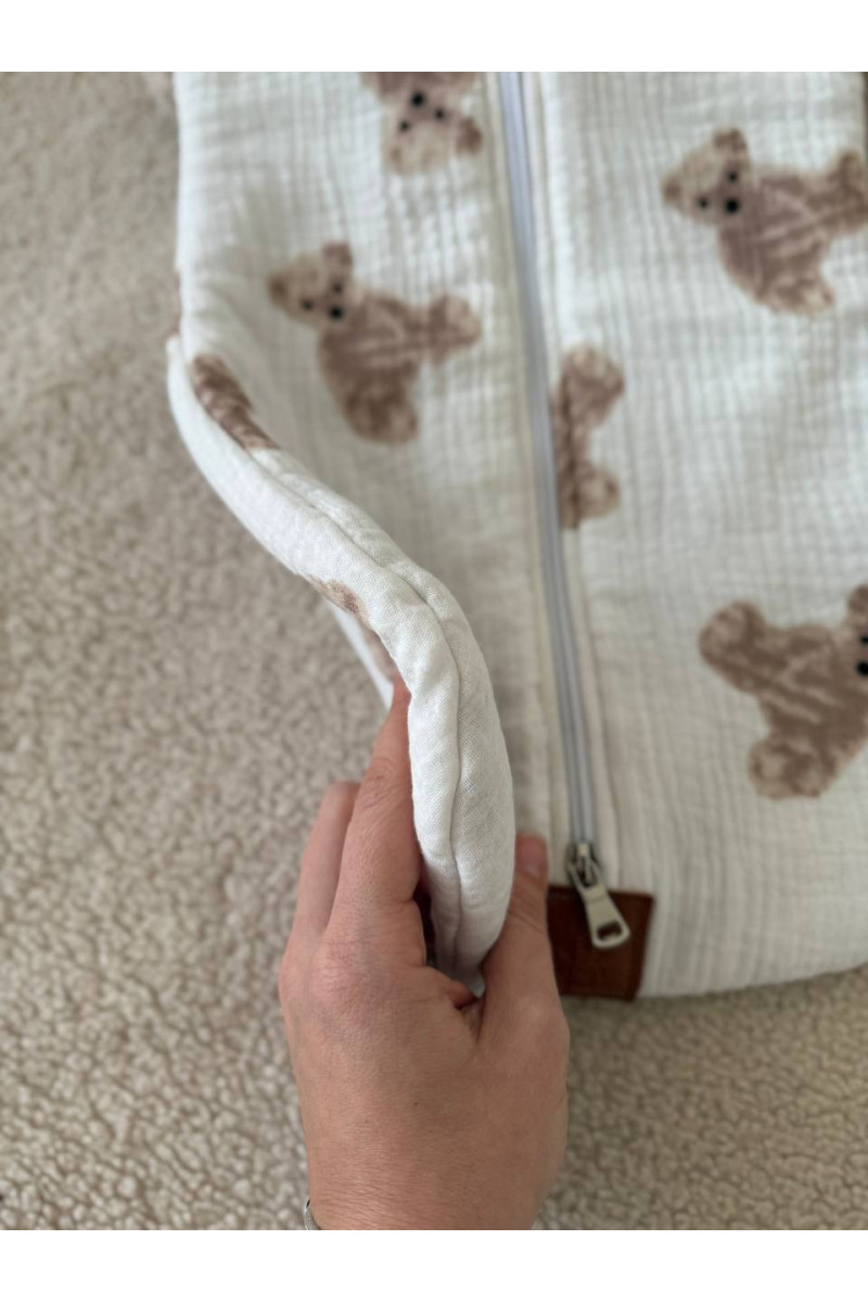 Gigoteuse bébé TOG 2  en double gaze de coton  imprimé oursons – Fait main
