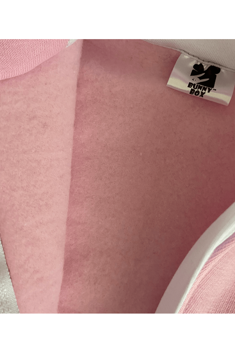 COMBI-PILOTE "MICKEY" AVEC CAPUCHE EN TISSU ROSE DOUBLÉ DE POLAIRE 80-98