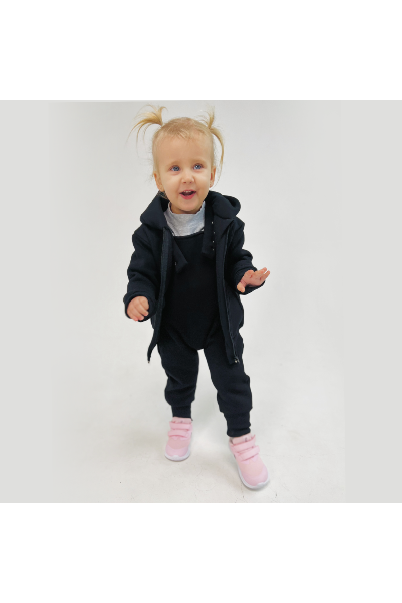 SALOPETTE et VESTE DOUBLÉ DE POLAIRE  noir 62-74