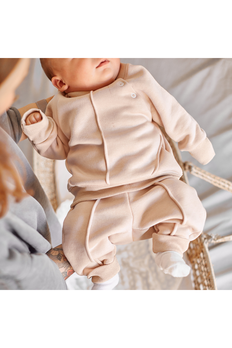 Ensemble pantalon et veste beige 62-86