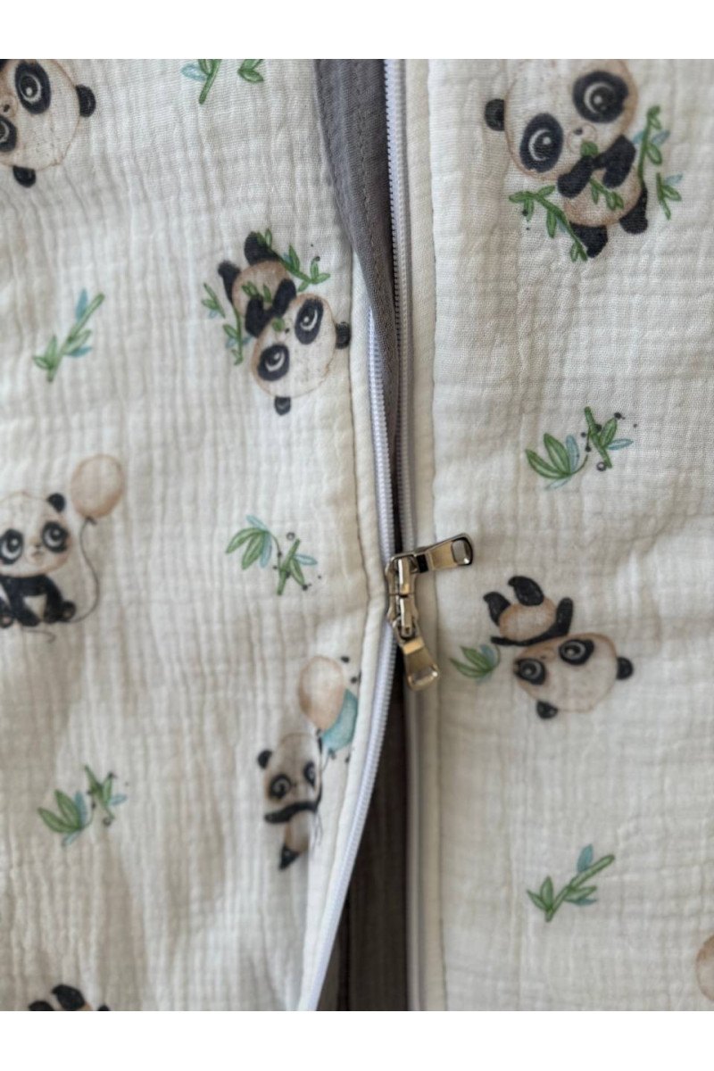 Gigoteuse bébé TOG 2 en double gaze de coton  imprimé panda – Fait main