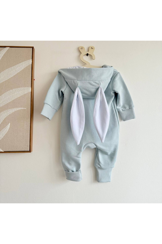 COMBINAISON PILOTE BUNNY bleu turquoise clair 56-98