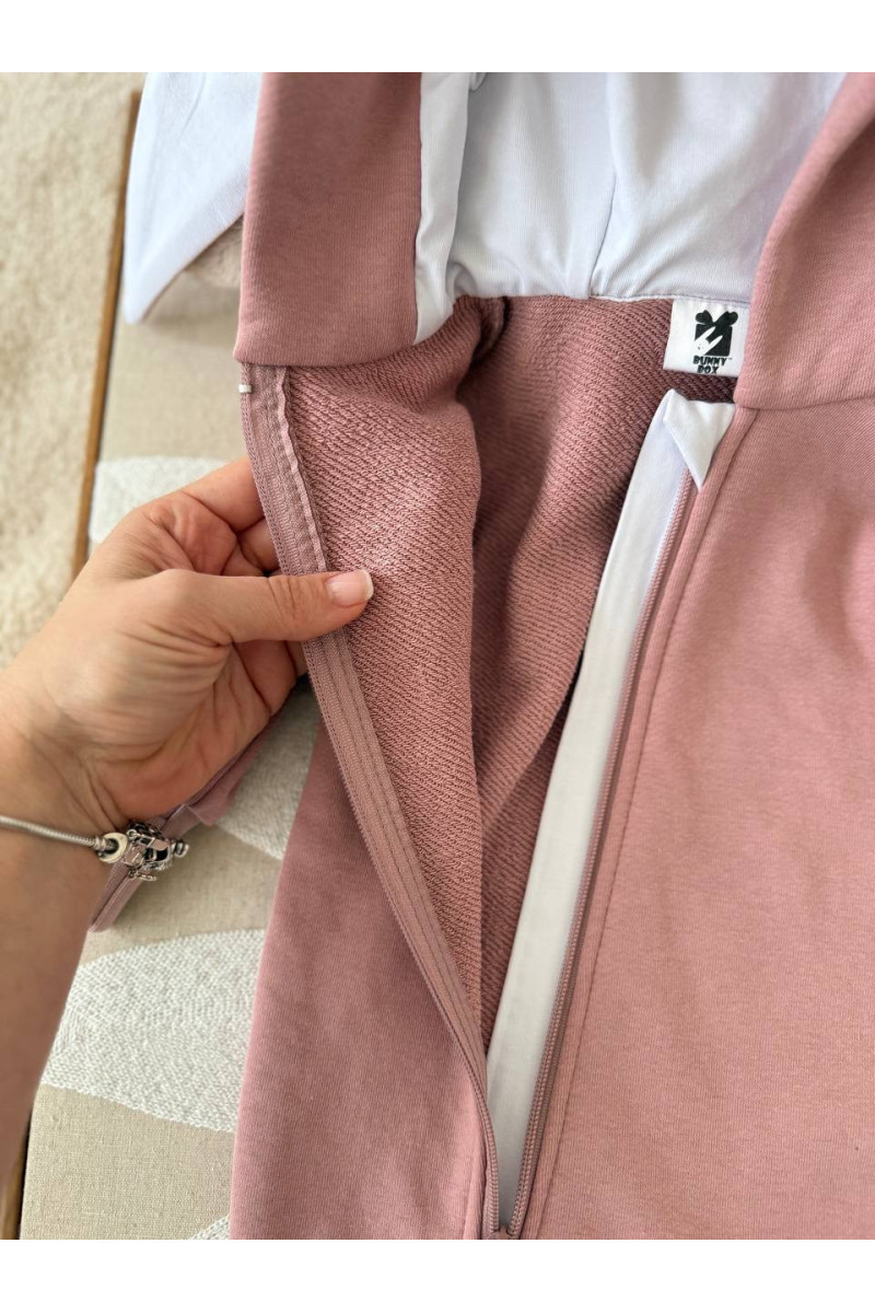 COMBINAISON PILOTE BUNNY rose poudrée 56-98