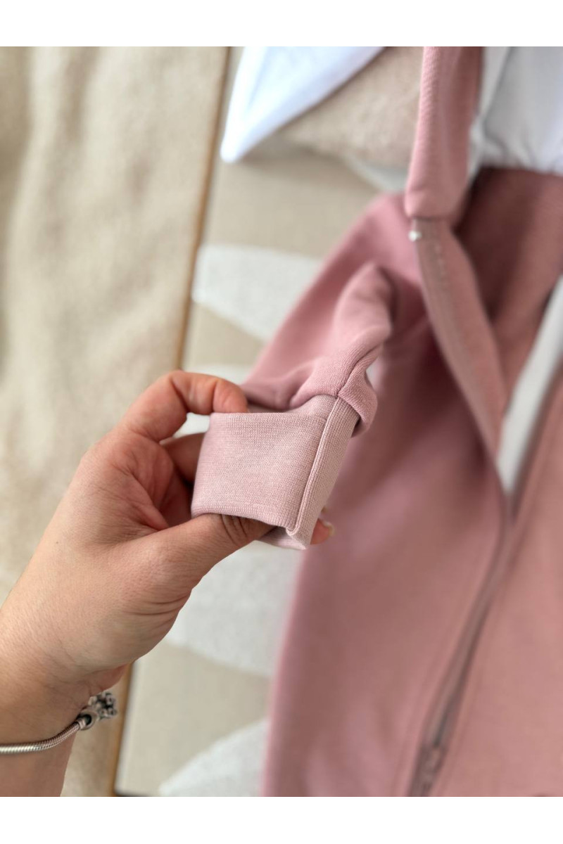 COMBINAISON PILOTE BUNNY rose poudrée 56-98