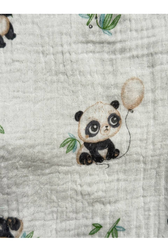 Gigoteuse emmaillotage bébé TOG 1.0 en double gaze de coton  imprimé panda – Fait main