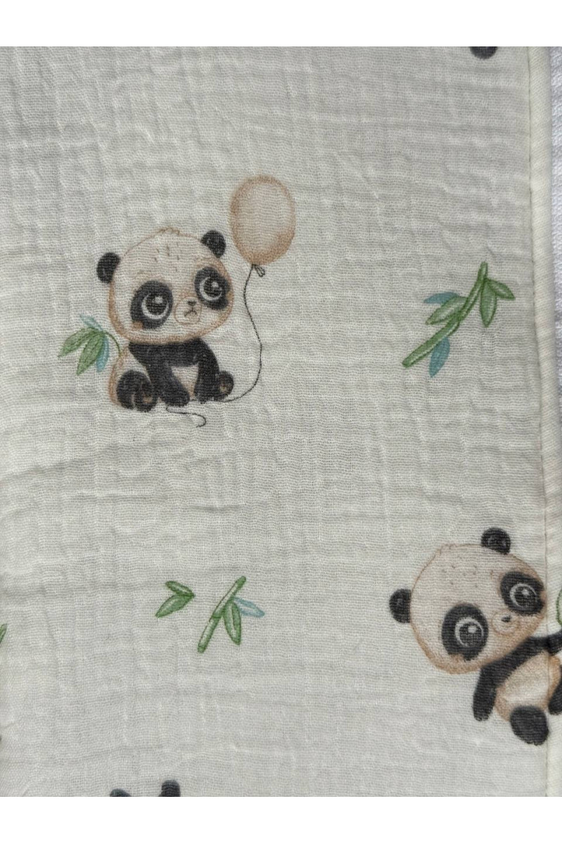 Gigoteuse emmaillotage bébé TOG 2 en double gaze de coton  imprimé panda – Fait main