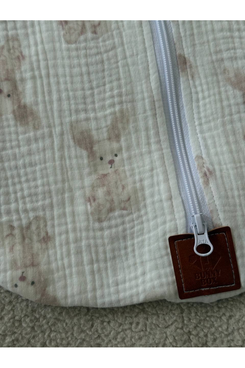 Gigoteuse emmaillotage bébé TOG 1.0 en double gaze de coton  imprimé lapin – Fait main