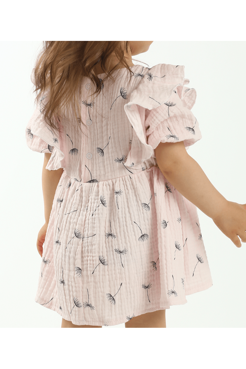 ROBE EN MOUSSELINE ROSE