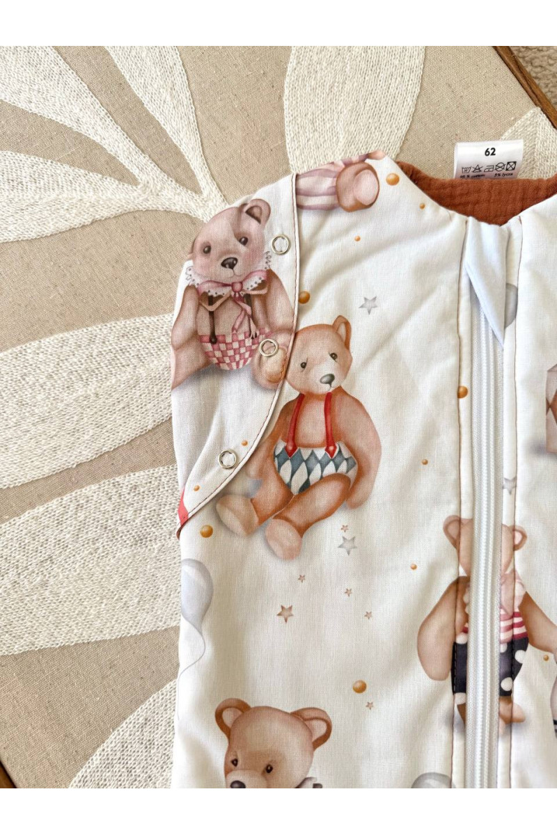 Gigoteuse emmaillotage  bébé TOG 2  imprimé oursons – Fait main