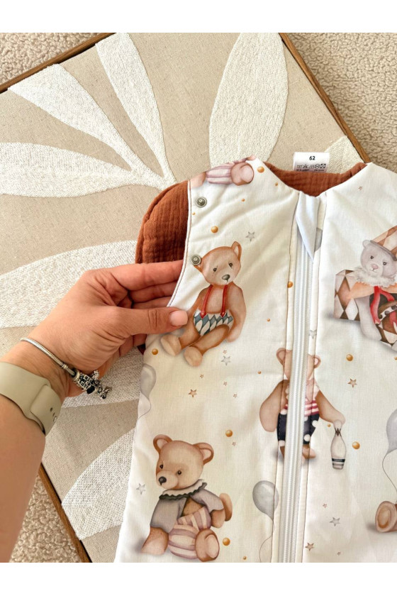 Gigoteuse emmaillotage  bébé TOG 2  imprimé oursons – Fait main