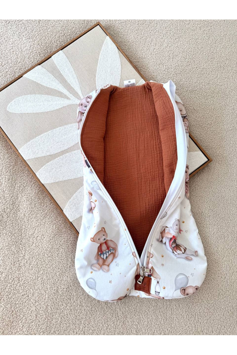 Gigoteuse emmaillotage  bébé TOG 2  imprimé oursons – Fait main