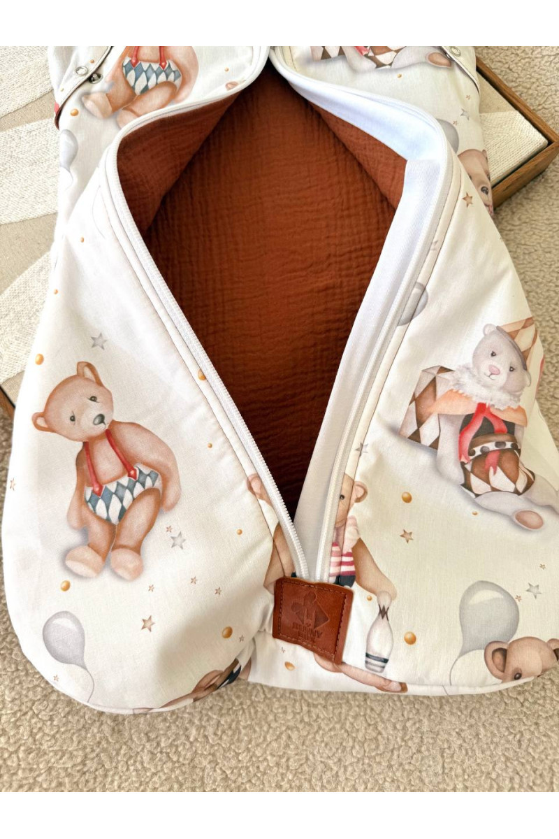 Gigoteuse emmaillotage  bébé TOG 2  imprimé oursons – Fait main