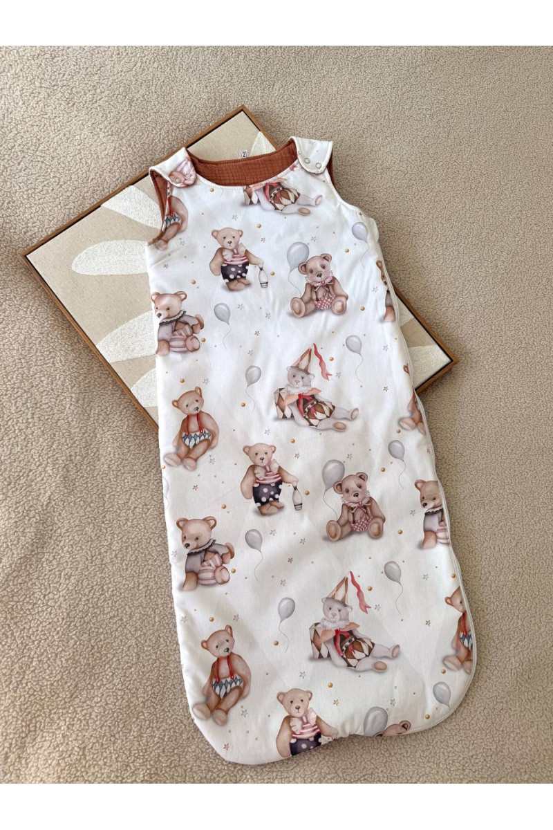 Gigoteuse évolutive bébé TOG 2  imprimé oursons – Fait main