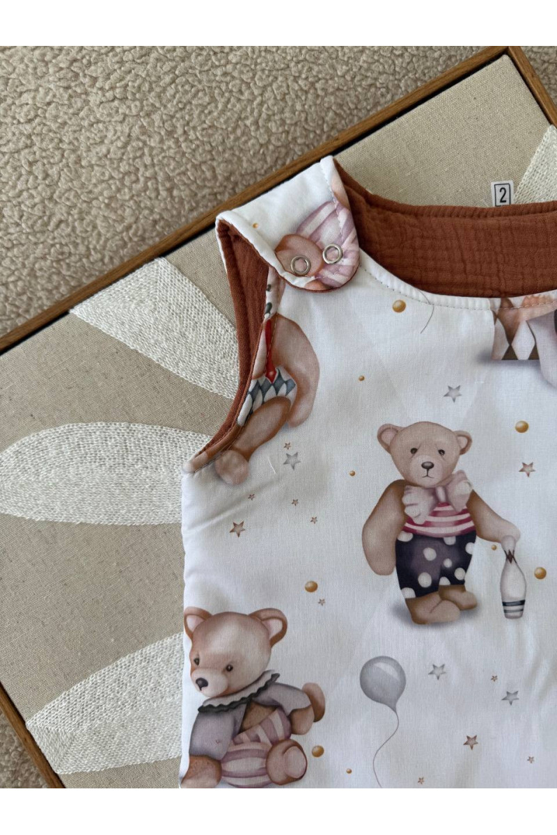 Gigoteuse évolutive bébé TOG 2  imprimé oursons – Fait main