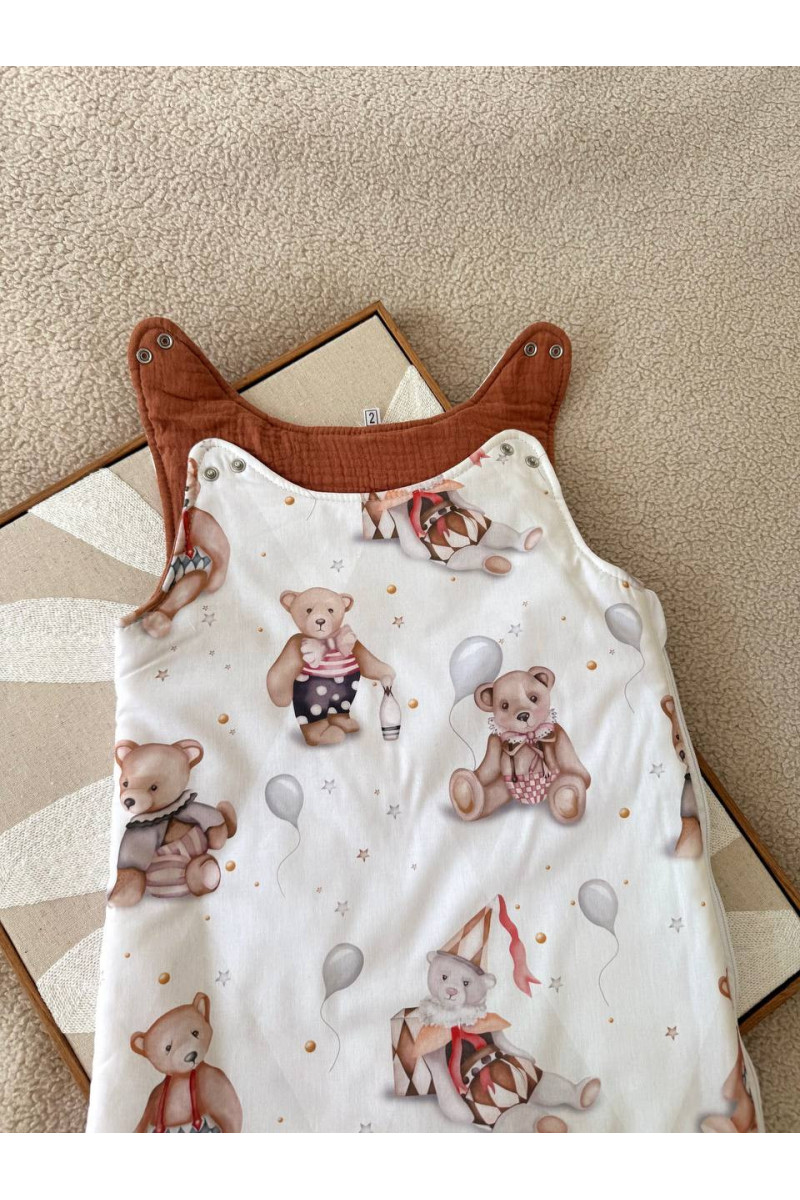 Gigoteuse évolutive bébé TOG 2  imprimé oursons – Fait main