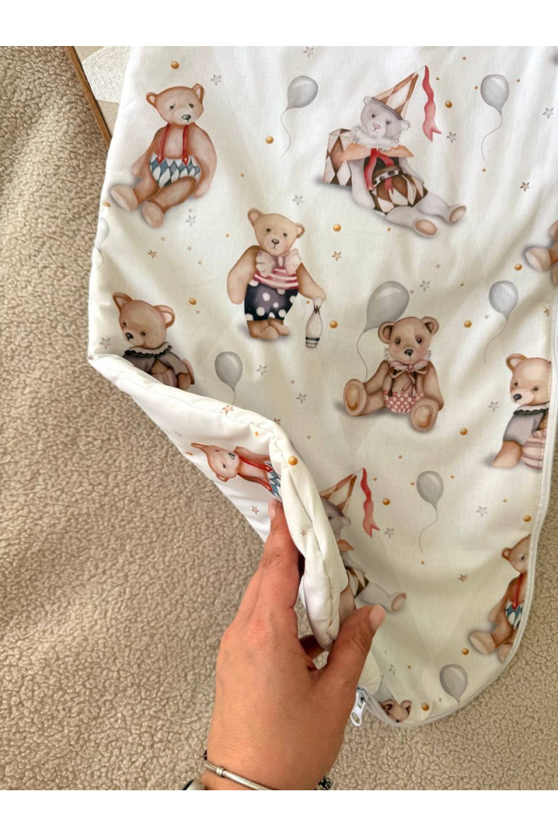 Gigoteuse évolutive bébé TOG 2  imprimé oursons – Fait main