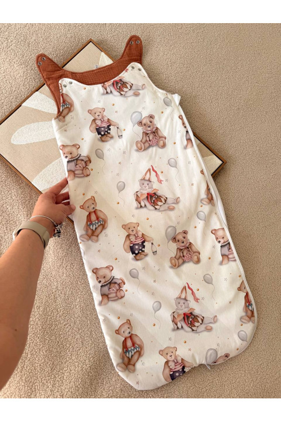 Gigoteuse évolutive bébé TOG 2  imprimé oursons – Fait main