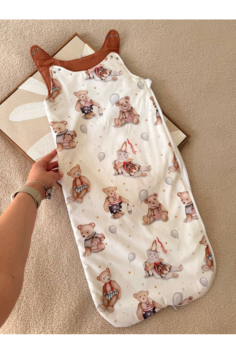 Gigoteuse évolutive bébé TOG 2  imprimé oursons – Fait main