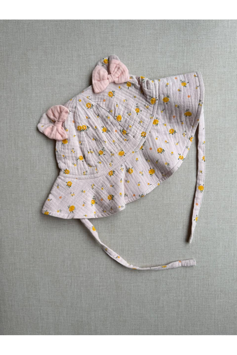 Bob bébé & enfant en gaze de  coton 100 %  imprimé fleur rose