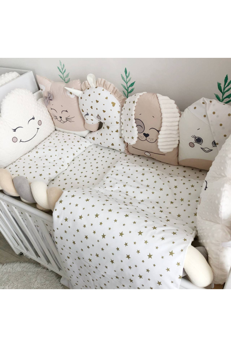 Coussins animaux pour lit bébé, doux et sécurisés