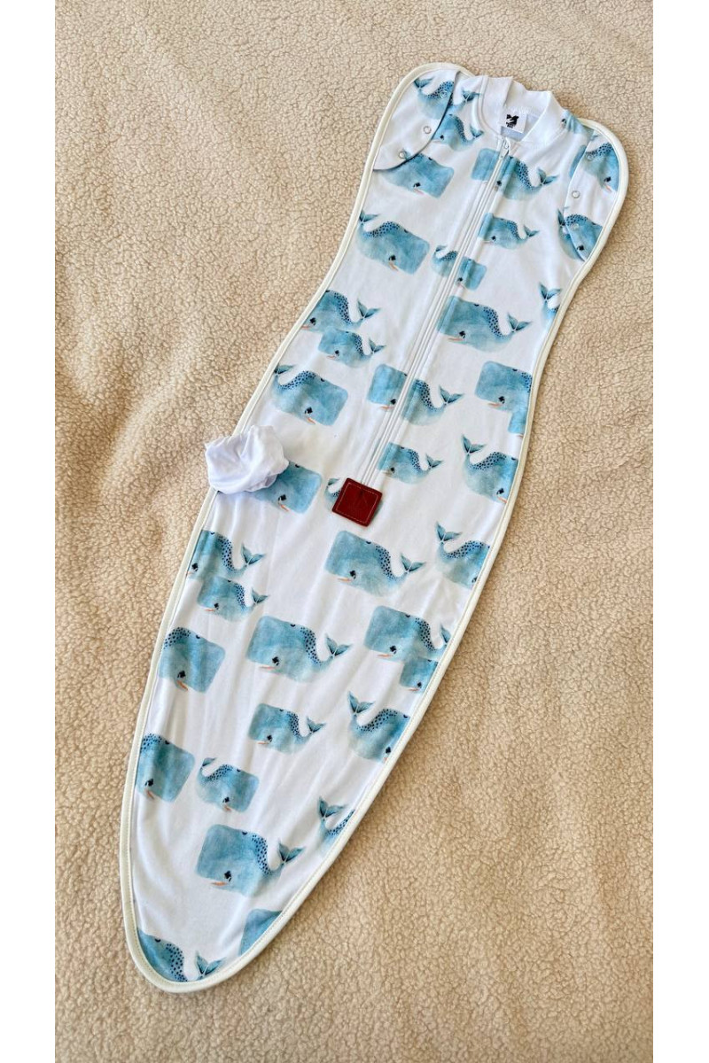 Gigoteuse Évolutive Bébé 0-12 mois imprimé de baleines Gigoteuse Évolutive Bébé 0-12 mois imprimé de baleines