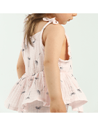 Collection en mousseline. Robes, salopettes, shorts